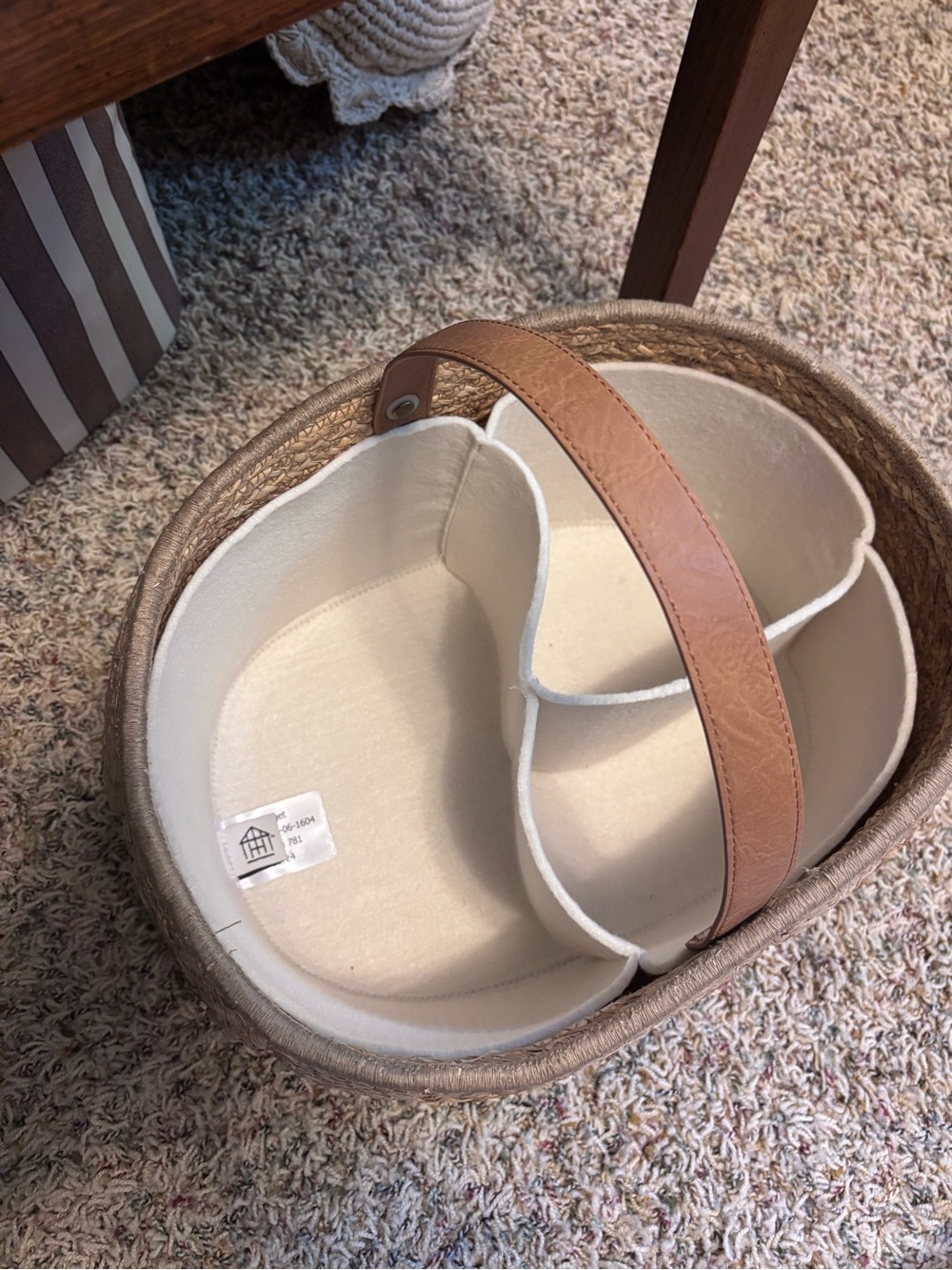 Hearth & Hand Natural Woven Basket Diaper Caddy Coastal Boho Nursery - Picture 5 of 9